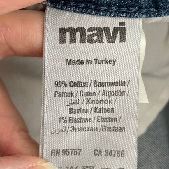 Mavi Jeans Co. ADA Boyfriend M Rise Embroidered Rose Motif M Wash Jeans Sz 27 - Picture 10 of 12